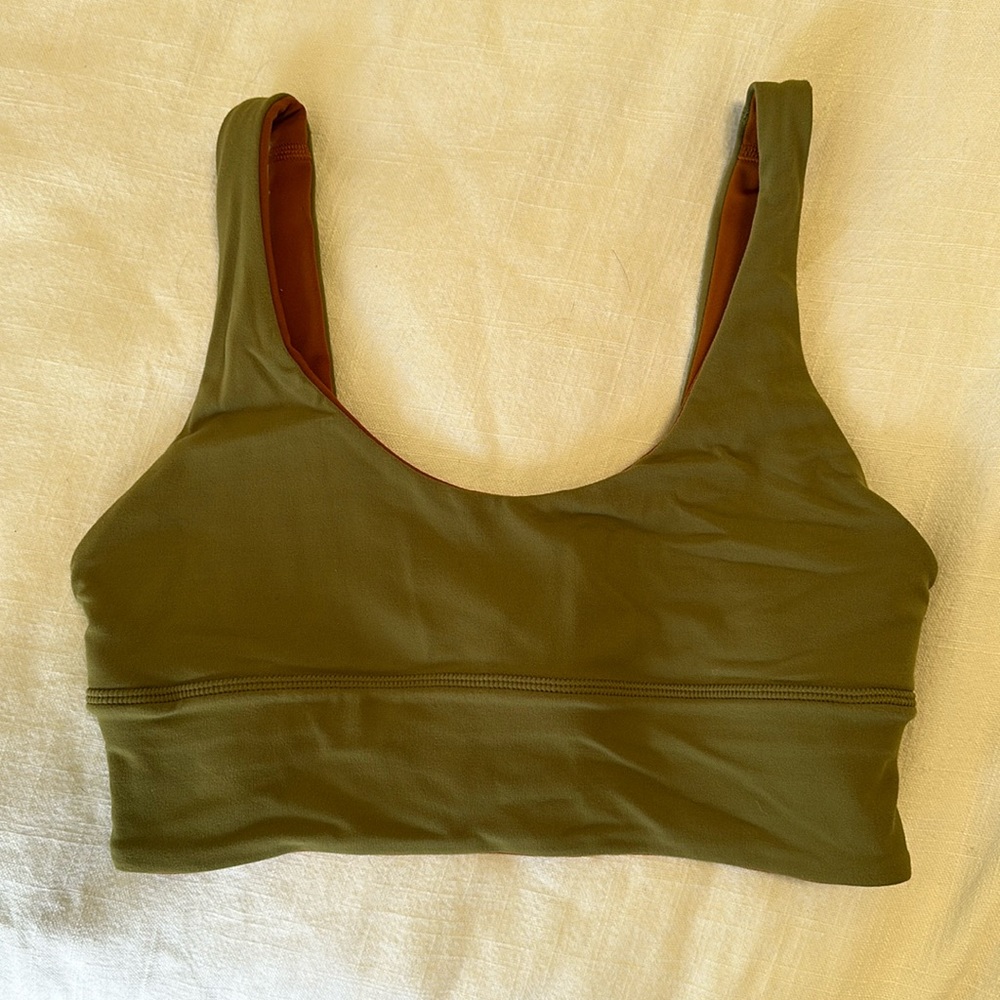 Lululemon align bra green/ butter but brown reversible